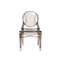 Modern Transparent Chair: Sleek Design with Rounded Back and Clarity